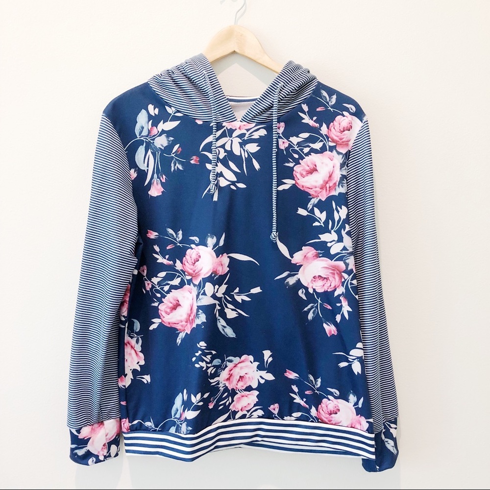 Floral Hoodie Sweatshirt